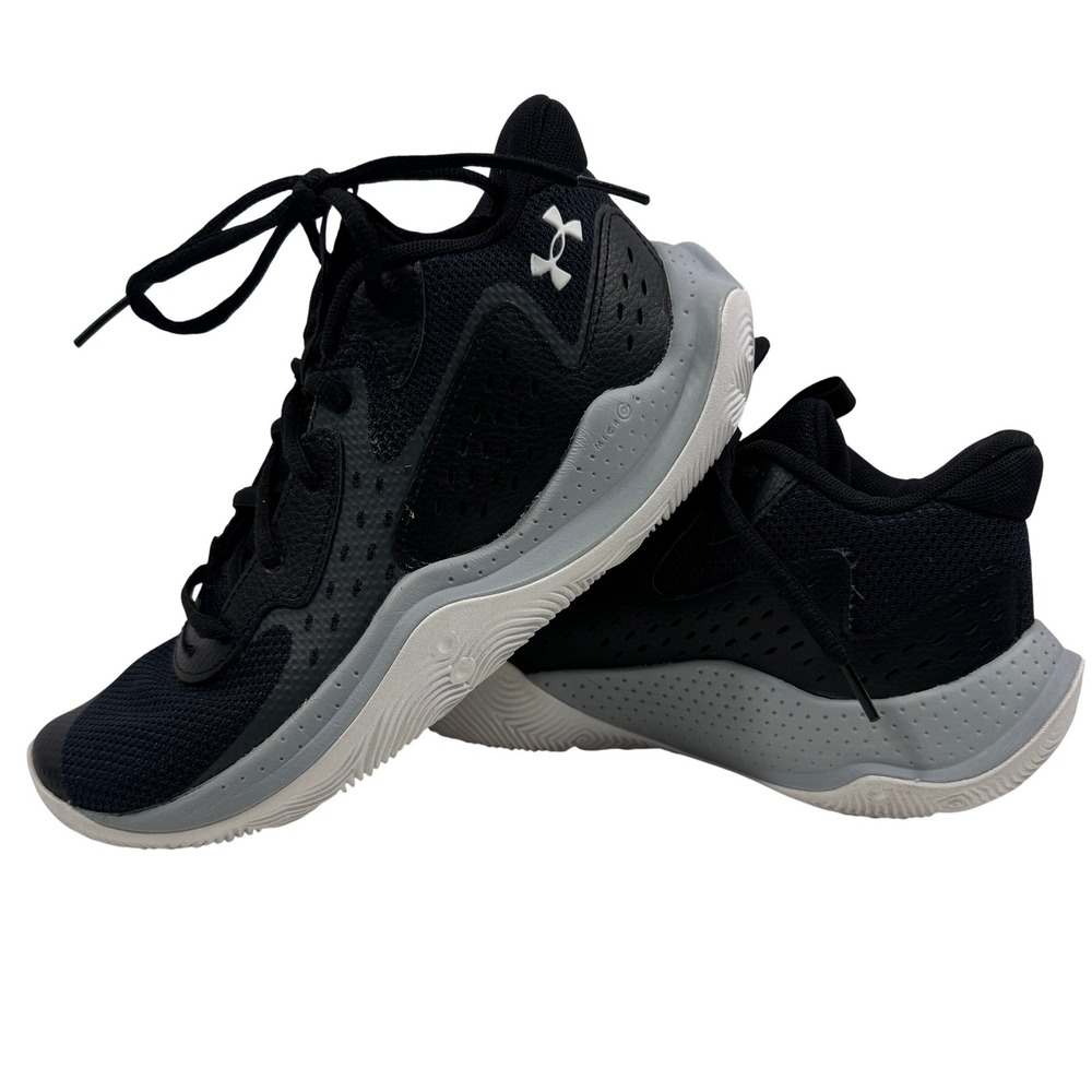 Under Armour Basketball Shoes Youth Size‎ 7Y Black Gray Athletic